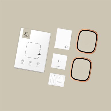 Apple Watch Ultra 49mm Tech-Protect grūdintas stiklas (2 vnt.) – oranžinis 4