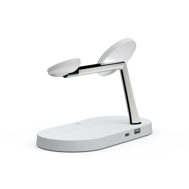 Tech-Protect A12 3in1 MagSafe inductive Įkroviklis smartphone / Ausinės / smartwatch - baltas 4 Tech-Protect A12 3in1 MagSafe inductive Įkroviklis smartphone / Ausinės / smartwatch - baltas 4