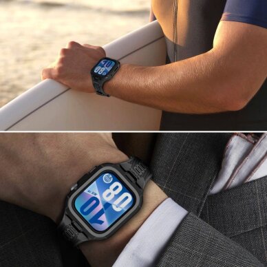 Huawei Watch Fit 3 / 4 / 4 Pro Tech-Protect Armor dirželis – juodas 7