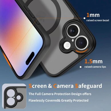 iPhone 17 dėklas Tech-Protect BasicMag su MagSafe – matinės juodos spalvos 1