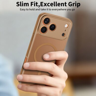 iPhone 17 Pro Tech-Protect BasicMag MagSafe dėklas – rudas 4