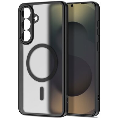 Samsung Galaxy S26 Tech-Protect BasicMag MagSafe dėklas – juodas skaidrus 1