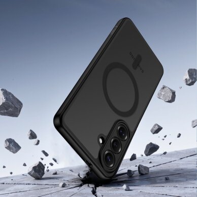 Samsung Galaxy S26 Tech-Protect BasicMag MagSafe dėklas – juodas skaidrus 5