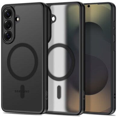 Samsung Galaxy S26+ Tech-Protect BasicMag MagSafe dėklas – juodas skaidrus