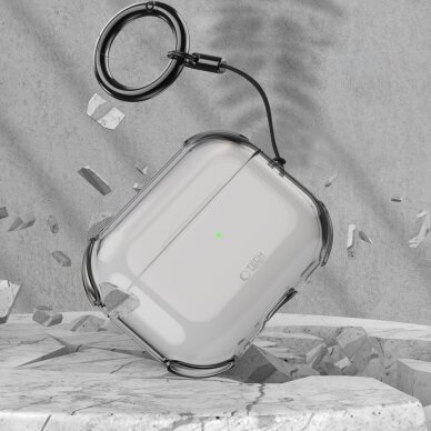 AirPods Pro 3 Tech-Protect Bounce dėklas – pusiau skaidrus 5