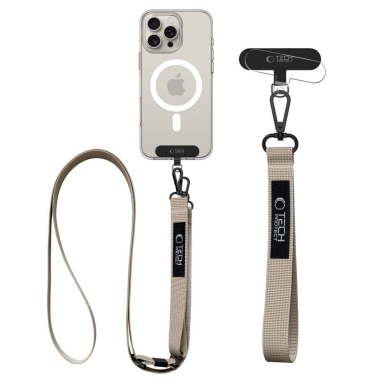 Tech-Protect C65 Rope Crossbody pakabinamas dirželis – smėlinis 1