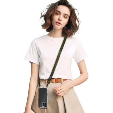Tech-Protect C65 Rope Crossbody pakabinamas dirželis – alyvuogių spalvos 4