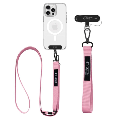 Tech-Protect C65 Rope Crossbody pakabinamas dirželis – rožinis 1