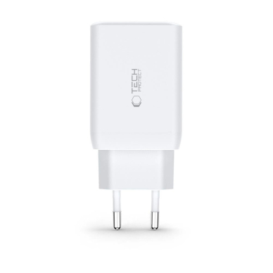 Tech-Protect C65W network Įkroviklis 2x USB-C PD 65W / USB-A QC 3.0 - baltas 2 Tech-Protect C65W network Įkroviklis 2x USB-C PD 65W / USB-A QC 3.0 - baltas 2