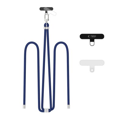 Kaklo dirželis Tech-Protect C7S Rope Crossbody – tamsiai mėlynas Kaklo dirželis Tech-Protect C7S Rope Crossbody – tamsiai mėlynas