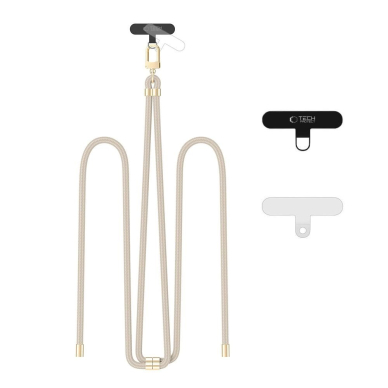 Tech-Protect C7S Rope Crossbody pakabinamas dirželis – smėlinis Tech-Protect C7S Rope Crossbody pakabinamas dirželis – smėlinis