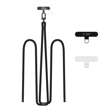 Tech-Protect C7S Rope Crossbody pakabinamas dirželis – juodas