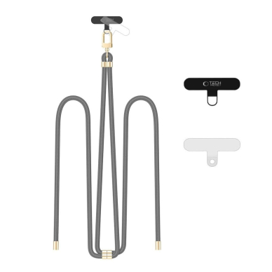 Tech-Protect C7S Rope Crossbody pakabinamas dirželis – pilkas Tech-Protect C7S Rope Crossbody pakabinamas dirželis – pilkas