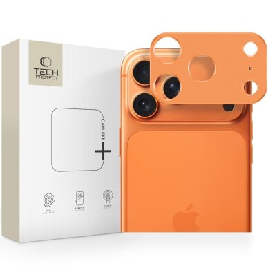 iPhone 17 Pro Tech-Protect Camalloy Fit+ kameros dangtelis – oranžinis iPhone 17 Pro Tech-Protect Camalloy Fit+ kameros dangtelis – oranžinis