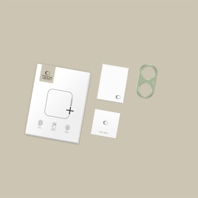iPhone 17 Tech-Protect Camalloy Fit+ kameros stiklas – žalias 4
