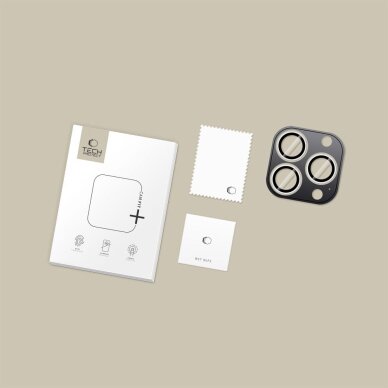 iPhone 14 Pro / 14 Pro Max / 15 Pro / 15 Pro Max / 16 Pro / 16 Pro Max / 17 Pro / 17 Pro Max Tech-Protect Camring Fit+ kameros dangtelis – sidabrinis 3