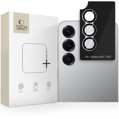 Samsung Galaxy A37 / A57 5G Tech-Protect Camring Fit+ kameros dangtelis – juodas