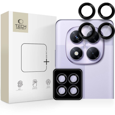 Tech-Protect Camring Pro+ kameros dangtelis skirtas Xiaomi Redmi Note 14 Pro 5G / Poco X7 5G – juodas