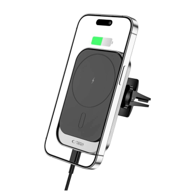 Tech-Protect CW19 magnetic car MagSafe Laikiklis15W inductive Įkroviklis  air vent - Juodas 1 Tech-Protect CW19 magnetic car MagSafe Laikiklis15W inductive Įkroviklis  air vent - Juodas 1