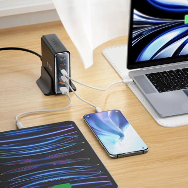Tech-Protect DC80W-GAN 6-port PD80W / QC3.0 įkrovimo stotelė – juodas 5