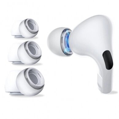 Tech-Protect Ear Tips AirPods Pro 1 / 2 in sizes S / M / L - baltas (3 pcs.) Tech-Protect Ear Tips AirPods Pro 1 / 2 in sizes S / M / L - baltas (3 pcs.)