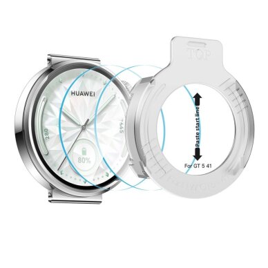 Huawei Watch GT 5 41mm Tech-Protect Easy Set+ grūdintas stiklas, 2 vnt. – skaidrus 1 Huawei Watch GT 5 41mm Tech-Protect Easy Set+ grūdintas stiklas, 2 vnt. – skaidrus 1