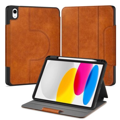 iPad 10.9" (10 kartos, 2022) / iPad 11" (11 kartos, 2025) Tech-Protect Fleece dėklas – rudas