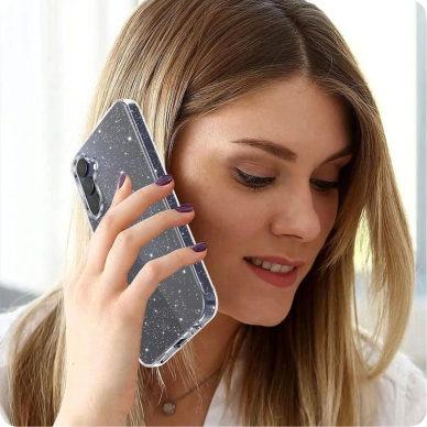 Tech-Protect FlexAir Dėklas skirtas Samsung Galaxy A56 5G - Permatomas Glitter 4