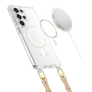 Tech-Protect FlexAir Chain MagSafe Dėklas skirtas Samsung Galaxy S25 Ultra - Juodas-Beige 1