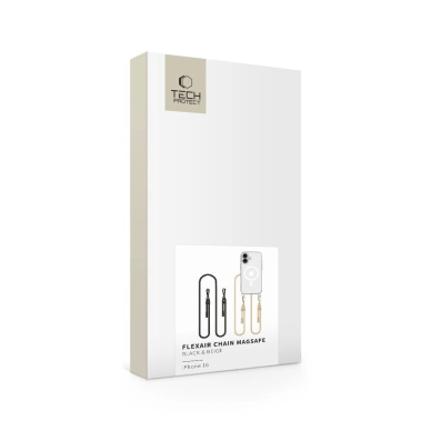 Tech-Protect FlexAir Chain MagSafe iPhone 16 Dėklas - Skaidrus + 2 Lanyards (Black Taupe) 2 Tech-Protect FlexAir Chain MagSafe iPhone 16 Dėklas - Skaidrus + 2 Lanyards (Black Taupe) 2