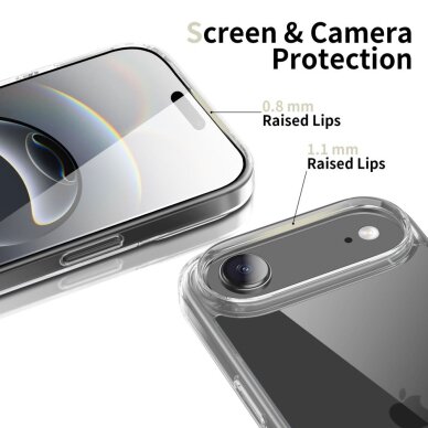 iPhone 17 Air dėklas Tech-Protect FlexAir Hybrid – skaidrus 2