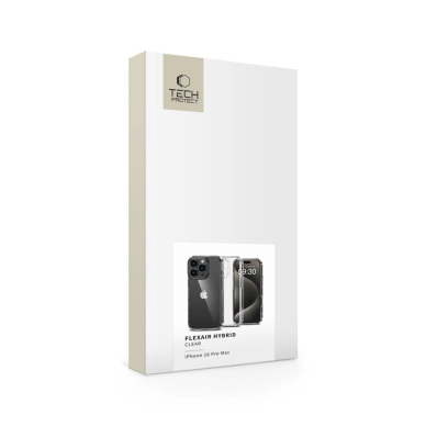 iPhone 16 Pro Max Tech-Protect FlexAir Hybrid dėklas – skaidrus 3