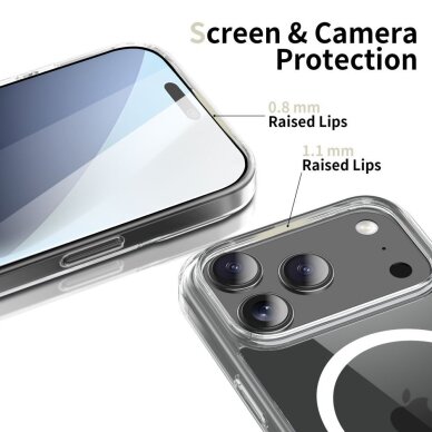 Google Pixel 10 Pro XL dėklas Tech-Protect FlexAir Hybrid su MagSafe – skaidrus 2