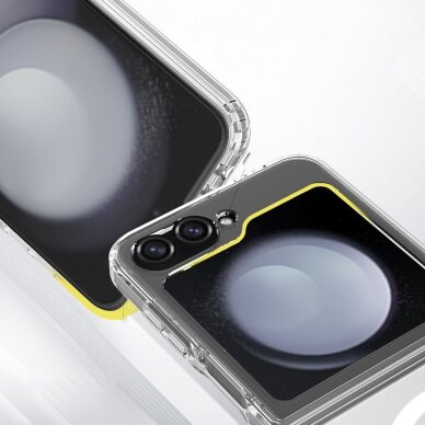 Samsung Galaxy Z Flip 6 / 7 FE dėklas Tech-Protect FlexAir Hybrid su MagSafe – skaidrus 3