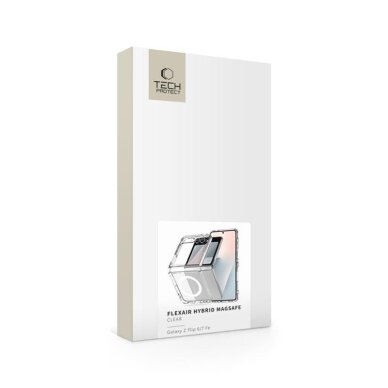 Samsung Galaxy Z Flip 6 / 7 FE dėklas Tech-Protect FlexAir Hybrid su MagSafe – skaidrus 4