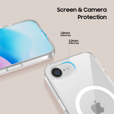 Tech-Protect FlexAir Hybrid MagSafe dėklas iPhone 16E - permatomas 3