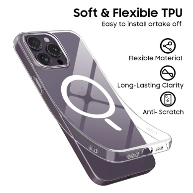 iPhone 14 Pro Tech-Protect FlexAir MagSafe dėklas - skaidrus 4