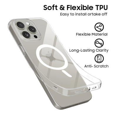 iPhone 15 Pro Max Tech-Protect FlexAir MagSafe dėklas - skaidrus 4