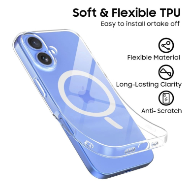 iPhone 16 Tech-Protect FlexAir MagSafe dėklas - skaidrus 4