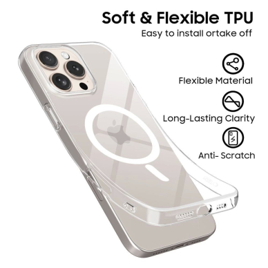 Tech-Protect FlexAir MagSafe iPhone 16e Dėklas - Permatomas 1