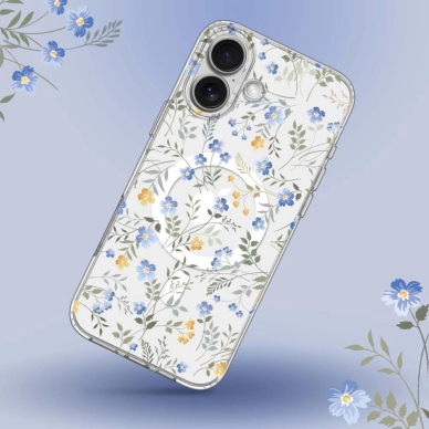 Tech-Protect FlexAir MagSafe iPhone 16e Dėklas - Daisies with Leaves 1
