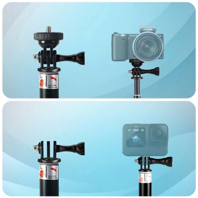 Monopodas ir asmenukių lazda Tech-Protect GA100 GoPro / DJI – juodas 1 Monopodas ir asmenukių lazda Tech-Protect GA100 GoPro / DJI – juodas 1