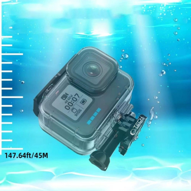 GoPro Hero 9 / 10 / 11 / 12 Tech-Protect GA200 atsparus vandeniui dėklas - permatomas 2
