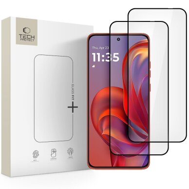 Motorola Edge 50 Neo / 60 Neo Tech-Protect Glass Fit+ grūdintas stiklas, 2 vnt. – juodas Motorola Edge 50 Neo / 60 Neo Tech-Protect Glass Fit+ grūdintas stiklas, 2 vnt. – juodas