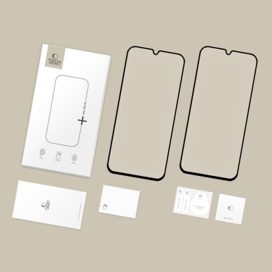 Samsung Galaxy A16 4G / 5G / A26 5G / A17 4G / 5G Tech-Protect Glass Fit+ grūdintas stiklas, 2 vnt. – juodas 6