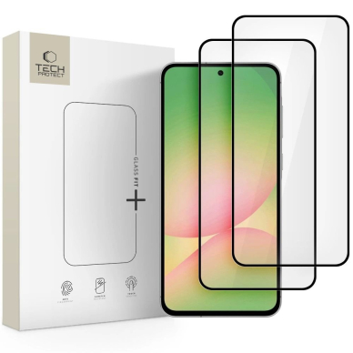 Tech-Protect Glass Fit+ (2 vnt.) grūdintas stiklas skirtas Samsung Galaxy A36 / A56 5G – juodas