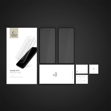 Tech-Protect Glass Fit+ (2 vnt.) grūdintas stiklas skirtas Xiaomi Redmi Note 14 4G / 5G – juodas 4
