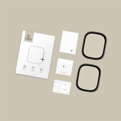 Apple Watch Ultra 49mm Tech-Protect Glass Ring grūdintas stiklas, 2 vnt. – juodas 4