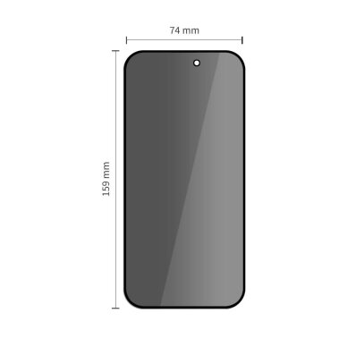 iPhone 16 Pro Max / 17 Pro Max Tech-Protect Glass Spy+ privatumo stiklas, 2 vnt. 2