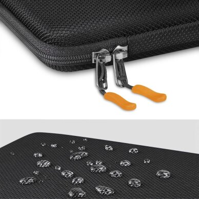 15–16" nešiojamojo kompiuterio Tech-Protect Hardpouch dėklas – juodas / oranžinis 3